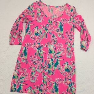 Lilly Pulitzer Pink and Green Long Sleeve Dress